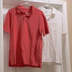 Two (2) Goodfellow Polo Size M Orange and White
